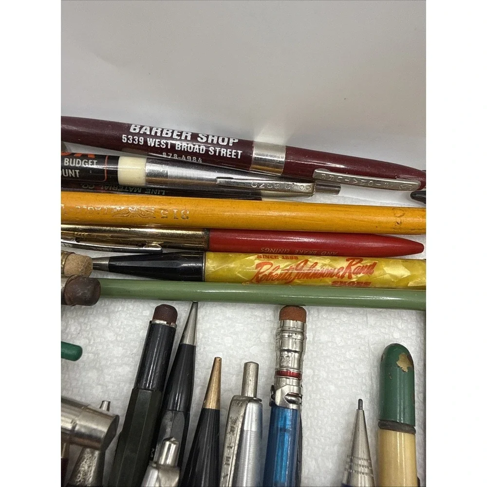 Lot of 100+ Vintage Advertising Pens Pencils (untested)